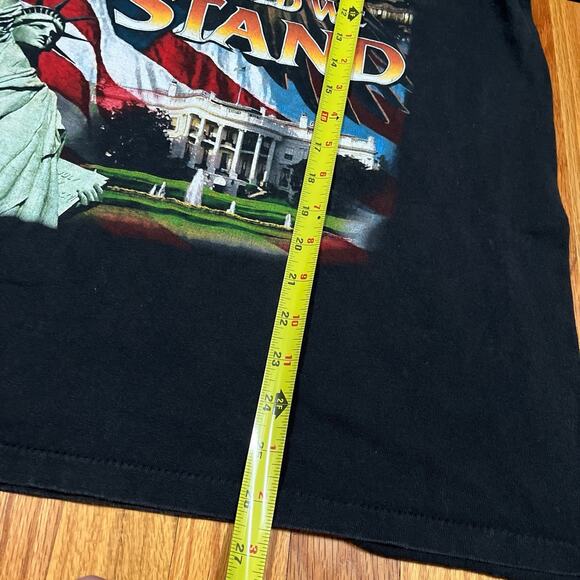 Vintage 90s United We Stand T-Shirt Large Black USA Flag Eagle SingleStitch Flaw - Picture 6 of 8